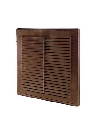 Решетка вентиляционная пластик, разъемная, 250х250 мм, с сеткой, коричневая, TDM Electric, SQ1807-0082