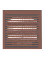 Решетка вентиляционная ABS пластик, вытяжная, 190х190 мм, коричневая, Viento, Серия В, 1919Вкор