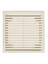 Решетка вентиляционная ABS пластик, вытяжная, 130х130 мм, с сеткой, слоновая кость, Viento, Серия В, 1313В