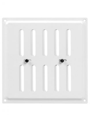 Решетка вентиляционная металл, регулируемая, 175х175 мм, белая, Event, 175х175ВРР