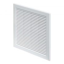 Решетка вентиляционная пластик, настенная, 300х300 мм, с сеткой, Серия TRU, белая, Viento, 3030TRU