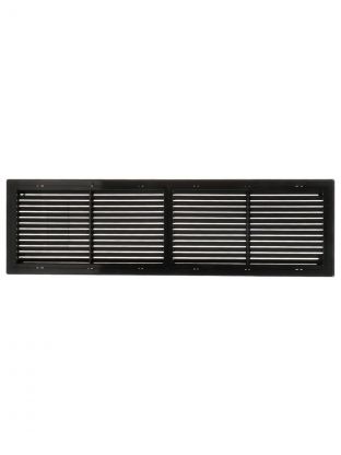 Решетка вентиляционная пластик, переточная, 450х130 мм, черная, Viento, 4513ВР-черная