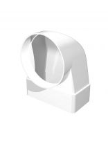 Уголок вентиляционный пластик, установочный диаметр 100 мм, 60х120 мм, ERA, 612СК10ФП