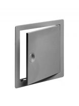 Лючок вентиляционный пластик, 150х150 мм, с ручкой, серый, Viento, ДР1515