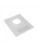 Площадка торцевая пластик, установочный диаметр 125 мм, с решеткой, 205х240 фланец D125, Viento, 125ПР