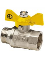 Кран для газа г-ш, 1/2'', ручка-бабочка, AquaLink