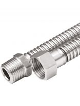 Подводка для газа 1/2''х1 м, г-ш, сильфон, AquaLink