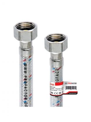 Подводка для воды 1/2"х0.6 м, г-г, сталь, полимер, ProFactor