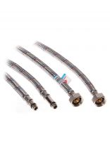 Подводка для воды М10-1/2"х0.8 м, пара, латунь, AquaLine