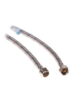 Подводка для воды 1/2"х1.5 м, г-ш, латунь, AquaLine