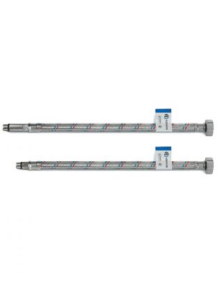 Подводка для воды М10-1/2"х0.6 м, пара, сталь, AquaLine