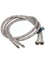 Подводка для воды М10-1/2"х1.2 м, пара, сталь, полимер, Stemix