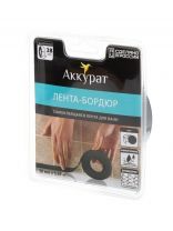 Бордюрная лента для ванн 38 мм, графит, 3.35 м, Аккурат