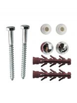 Крепление для унитаза к полу и писсуара, 2 шт, индивидуальная упаковка, хром, MasterProf, ИС.130180