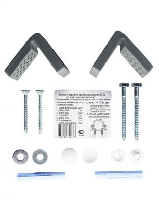 Крепление для унитаза к полу и писсуара, индивидуальная упаковка, скрытый монтаж, MasterProf, ИС.130183