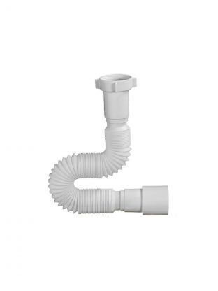 Гофра для сифона 850 мм, 1" 1/2х40/50, полипропилен, с гайкой, Orio, АС-10131