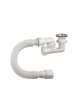 Сифон для душевого поддона, 40х40/50, полипропилен, с выпуском, Orio, А-82589