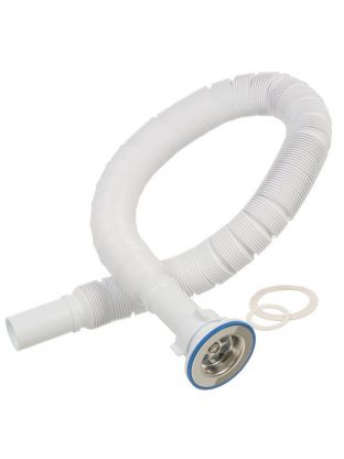 Сифон для мойки, 2400 мм, 1 1/4"х32, полипропилен, с выпуском, с гайкой, Orio, А-30193