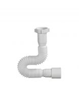 Гофра для сифона 2400 мм, 1 1/2"х40/50, полипропилен, с гайкой, Orio, АС-10133