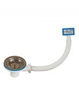 Выпуск для сифона, 3 1/2", с переливом, Сантехпродукт, Е-4007-1