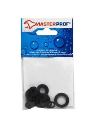 Набор прокладок сантехнических для флажкового смесителя, резина, MasterProf, индивидуальная упаковка, ИС.130258