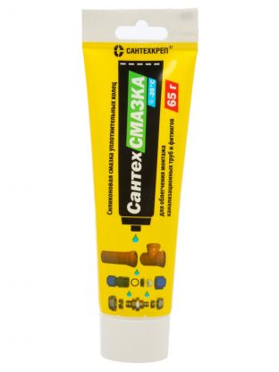 Смазка для колец канализационных труб "СантехСМАЗКА" 65 гр. в тубе СантехКреп