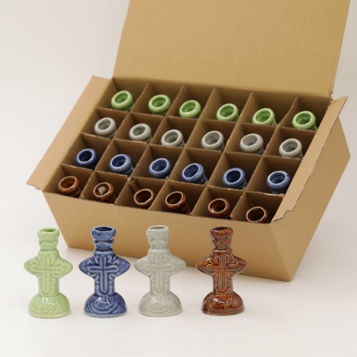 Подсвечник керамический крест 2 набор, из 24 шт