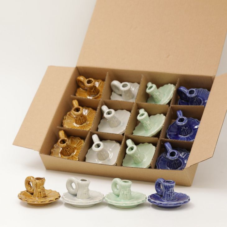 Подсвечник керамический  блюдце  набор, из 12 шт