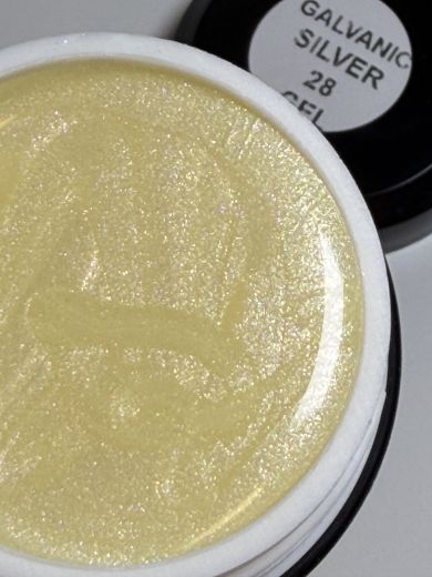 "GALVANIC SILVER" 28 гель моделирующий c блестками