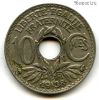 Франция 10 сантимов 1938 с точками