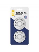 Лента ФУМ 2 шт, 12 м, 19х0.1 мм, фторопласт, 0.3 г/см3, 55/25 мм, Sanfix, блистер