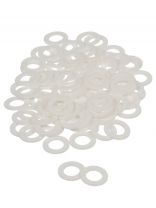 Прокладка уплотнительная 100 шт, 3/4", 14х24 мм, фторопласт, СантехКреп, 2.10.5.Ф