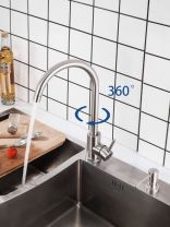 Смеситель для кухни, Frap, с картриджем, нержавеющая сталь, F40899