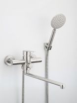 Смеситель для ванны, Frap, с картриджем, нержавеющая сталь, F2248