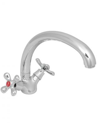 Смеситель для кухни, Frap, с кран-буксой, хром, F42731-B