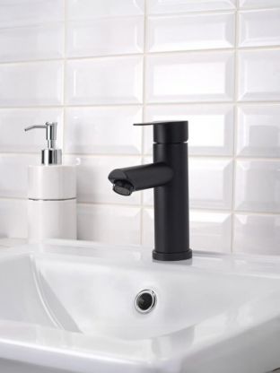 Смеситель для раковины, РМС, с картриджем, нержавеющая сталь, SUS124BL-001F