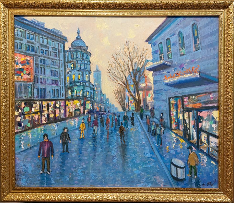 картина "Городской пейзаж. Харбин"