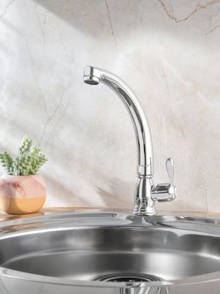 Смеситель для кухни, РМС, с кран-буксой, для одного типа воды, хром, SL79-269F-2