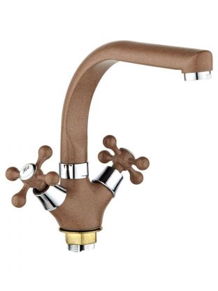 Смеситель для кухни, Эверест, с кран-буксой, кофейный, B69-6515
