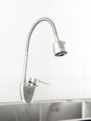 Смеситель для кухни, Potato, гибкий излив, с картриджем, P58310SN