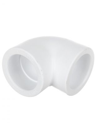 Уголок полипропилен, d63 мм, 90 °, внутренняя/внутренняя, белый, РосТурПласт