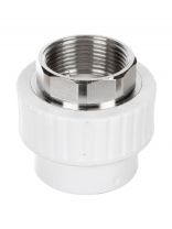 Муфта комбинированная полипропилен, d40х1"1/4, внутренняя резьба, белая, РосТурПласт