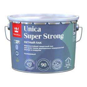 Лак Яхтный Универсальный Tikkurila Unica Super Strong EP 2.7л Износостойкий, Алкидно-Уретановый, Высокоглянцевый / Тиккурила Уника Супер Стронг