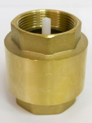 Клапан обратный 1" 1/2, латунь, DN 40, пружинный, STI