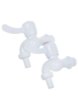 Кран водоразборный 1/2'', пластик, со штуцером, ручка-флаг, индивидуальная упаковка, 2 шт, ComfortFactor