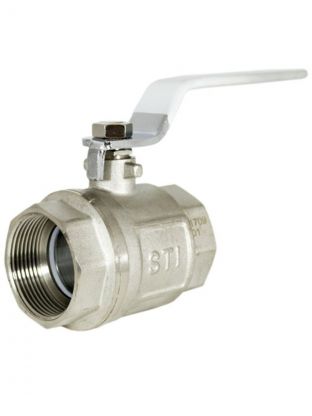 Кран для воды, 1"1/2, г-г, ручка, никель, STI