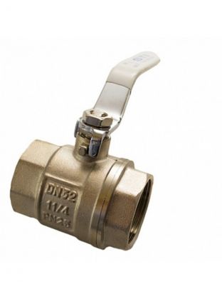 Кран для воды, 1"1/4, г-г, ручка, никель, STI