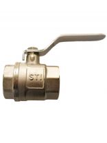 Кран для воды, 1", г-г, ручка, никель, STI