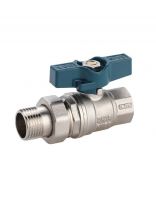 Кран для воды с американкой 3/4", г-ш, прямой, ручка-бабочка, РМС