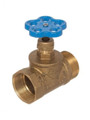 Вентиль для воды, 2", г-ш, синий, БАЗ